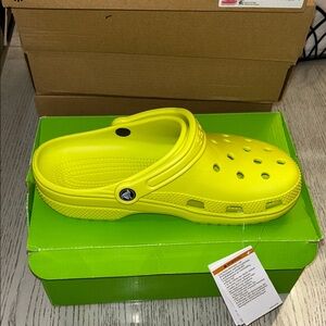 CROCS Yellow Water Shoes Ventilated Foam Comfort